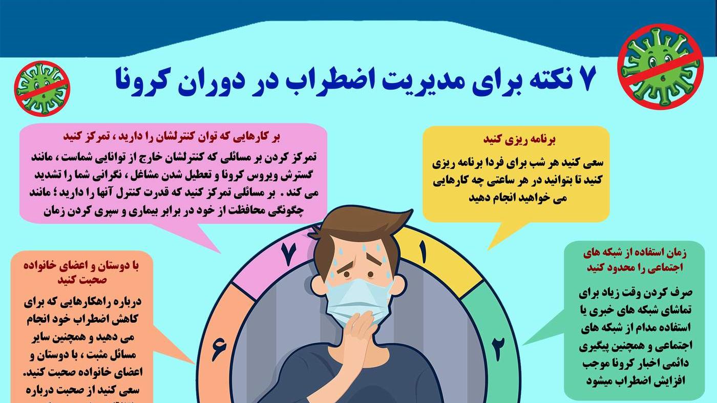 از چه راههایی بر اضطراب ناشی از شیوع ویروس کرونا غلبه کنیم؟/ اینفوگرافیک